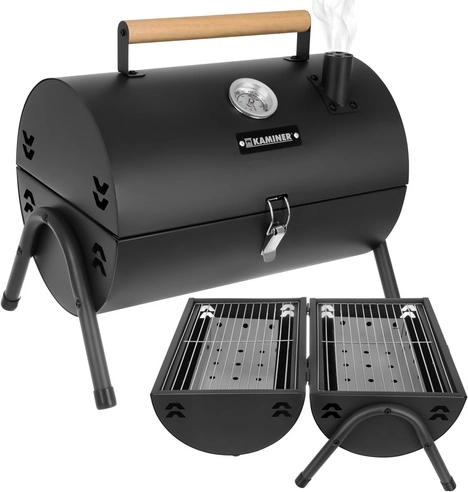 Dwa ruszty i dwie wanienki dla równomiernego ciepła