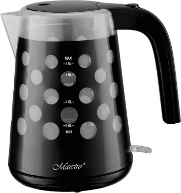 Elektryczny czajnik Maestro KROPKY 1,7L 2200W, czarny