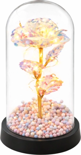 Elegancka szklana kopuła i stabilna podstawa