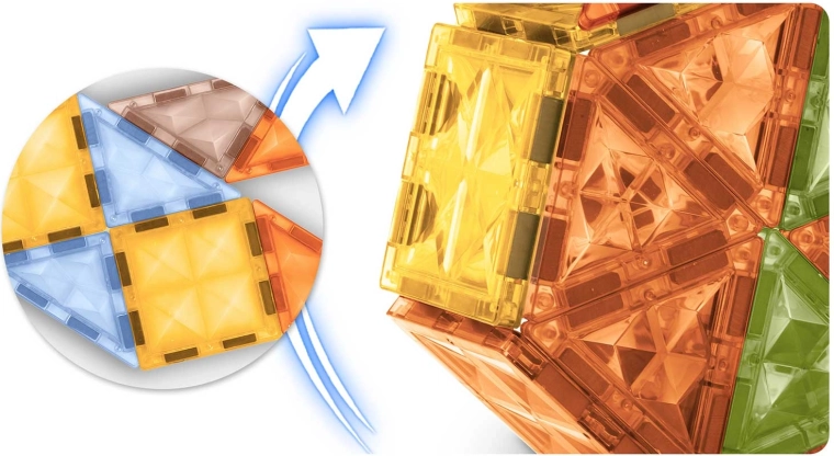 Magnetyczne łączenie dla stabilnych konstrukcji 2D i 3D