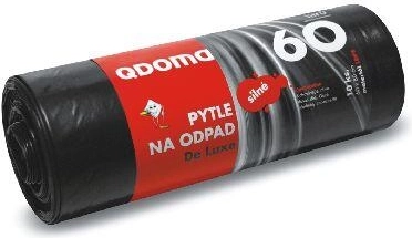 Mocne worki na odpady 60 l, czarne 60 × 80 cm (10 szt.)