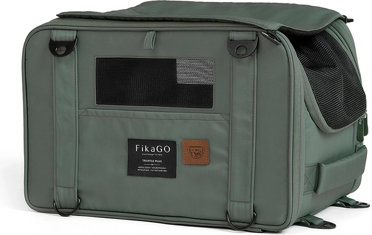 FIKAGO transporter podróżny dla psów i kotów Truffle Plus zielony