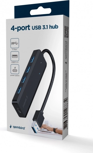 Kompaktowy hub ze zintegrowanym kablem