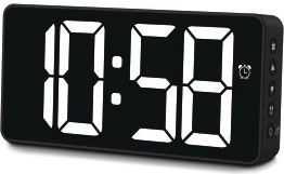 Elektroniczny budzik Bali z wyświetlaczem LED i termometrem