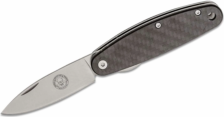 ESEE Churp Carbon nóż kieszonkowy 6,8 cm, satynowe wykończenie, włókno węglowe