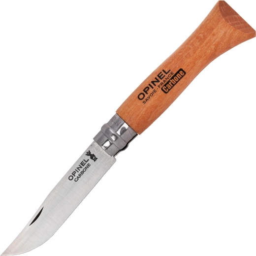 Opinel nº6 Carbon – składany nóż kieszonkowy 7 cm, drewno bukowe