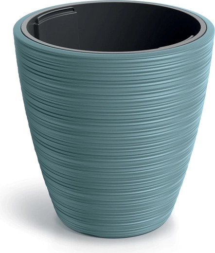 Doniczka VENA ROUND z wkładem, skandynawski niebieski 19,8 cm