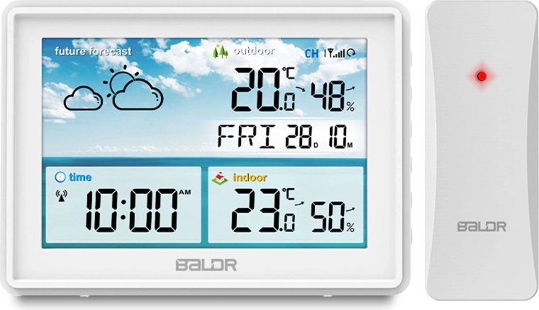 Prognoza na 12 godzin i czytelny kolorowy wyświetlacz