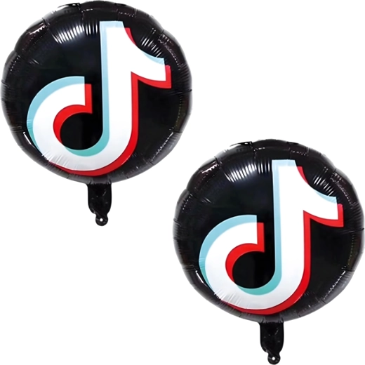 Zestaw balonów TikTok – nutka i gwiazdy, 5 szt.