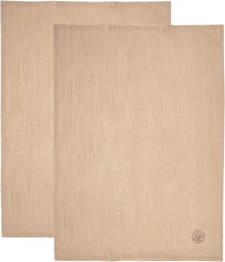 Bawełniane ściereczki kuchenne beżowe 70 × 50 cm, zestaw 2 szt.