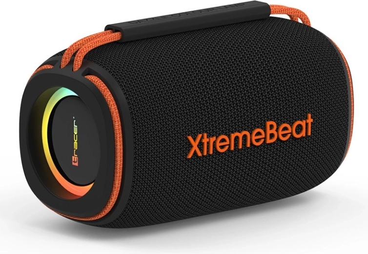 Bezprzewodowy głośnik Tracer XtremeBeat Mid TWS z podświetleniem RGB – czarny