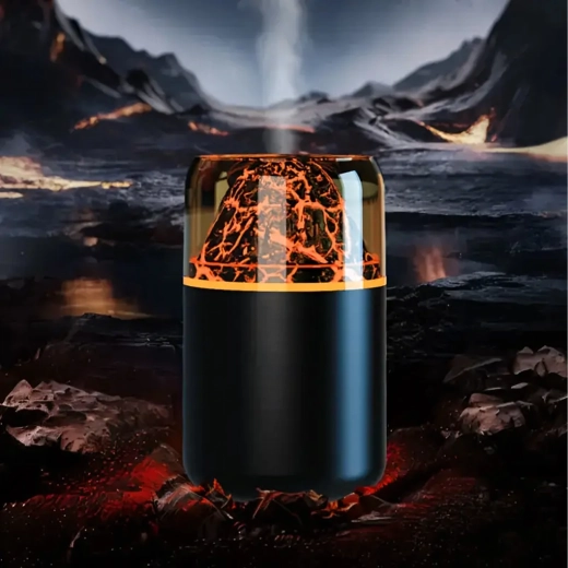 Nawilżacz powietrza z LED i efektem wulkanu – aromaterapia i dyfuzor zapachów