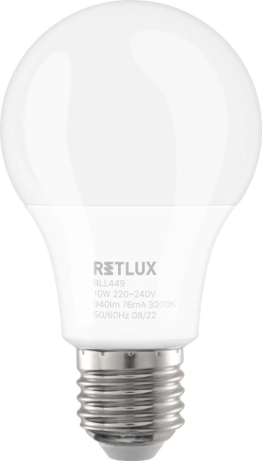 Żarówka LED Retlux E27 10 W 940 lm, ciepła biel, ściemniana za pomocą wyłącznika