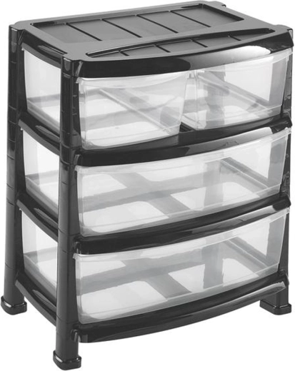 Plastikowy regał z 4 szufladami Heidrun Professional 55 × 40 × 60,5 cm