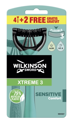 Jednorazowe maszynki do golenia WILKINSON SWORD Xtreme3 Sensitive 6 szt.