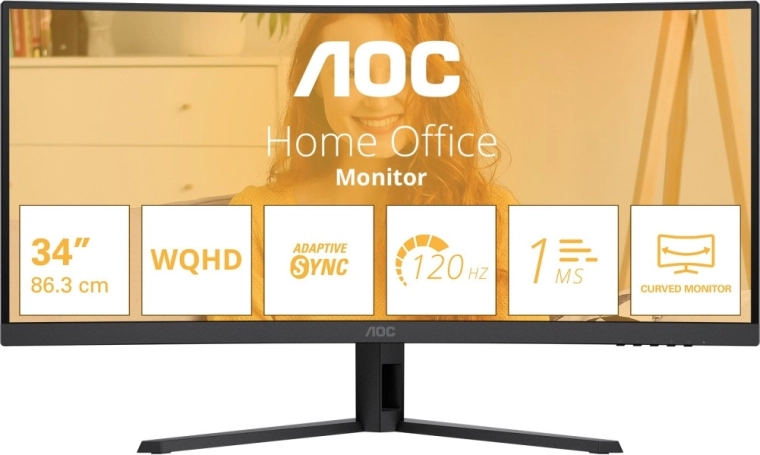 AOC 34" zakrzywiony ultrawide monitor WQHD 120 Hz
