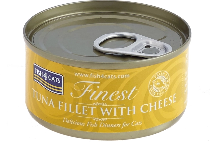 Karma mokra dla kotów z tuńczykiem i serem 70 g FISH4CATS