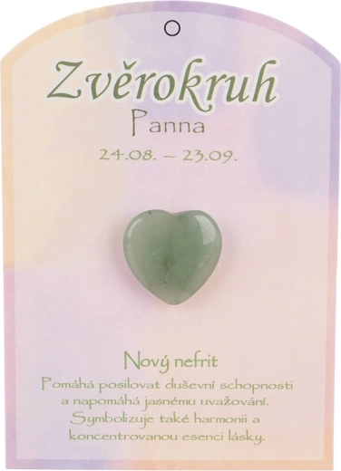 Nefrytowe serce dla znaku Panna