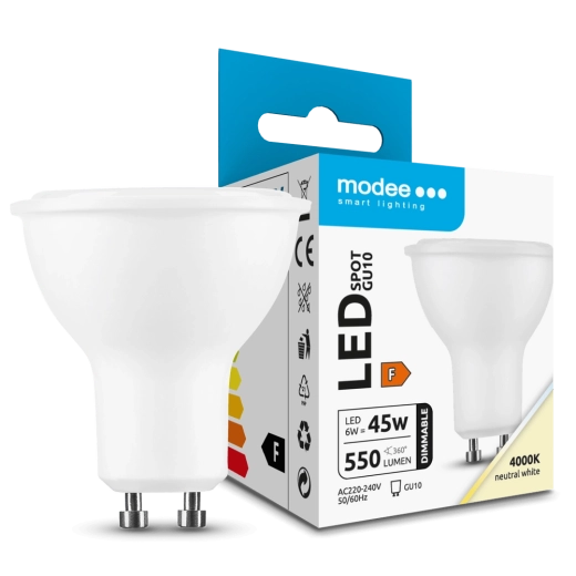 Modee Lighting LED żarówka punktowa GU10 6 W, 550 lm, neutralna biel, ściemnialna