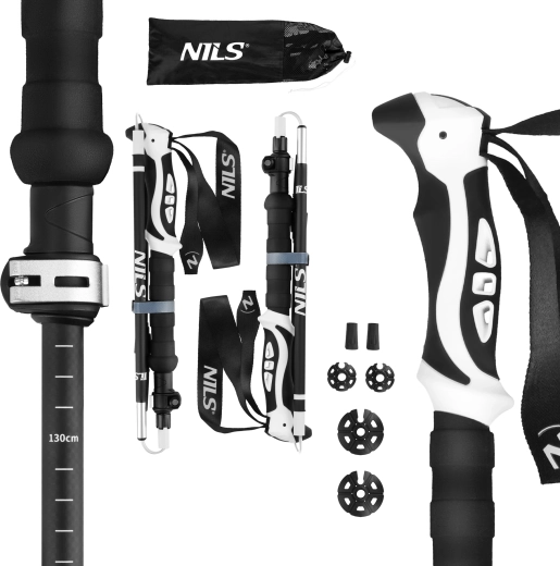 Składane kije trekkingowe NILS TK8603 z aluminium 7075