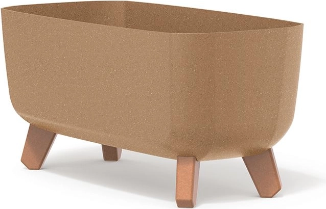 Prostokątny donicznik z nóżkami GRACIA CASE ECO WOOD 39 cm naturo