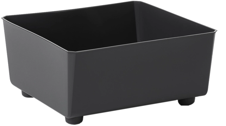 Donica SAGA 285 × 285 mm czarna z tworzywa z recyklingu