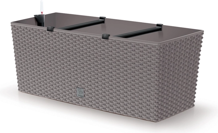 Samonawadniająca rattanowa skrzynka 50 cm mocca