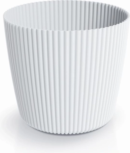 Doniczka Milly Round 19,6 cm biała, plastikowa