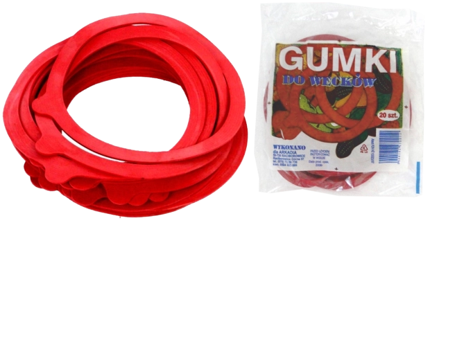 Zestaw czerwonych pierścieni uszczelniających do słoików WECK – 20 szt.
