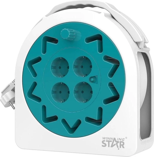 WinningStar bęben kablowy z przewodem 20 m i 4 gniazdami 230 V