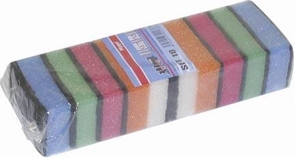 Gąbki do naczyń – mix kolorów, 10 szt.