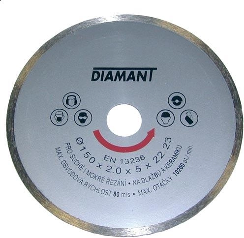 Tarcza diamentowa 125 mm pełnoobwodowa do cięcia na mokro i sucho
