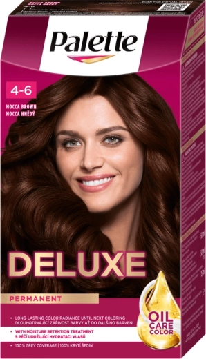 Palette Deluxe 4-6 moka brąz, trwała farba do włosów 50 ml