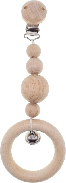 HESS łańcuszek do wózka z dzwoneczkiem – naturalny, krótki