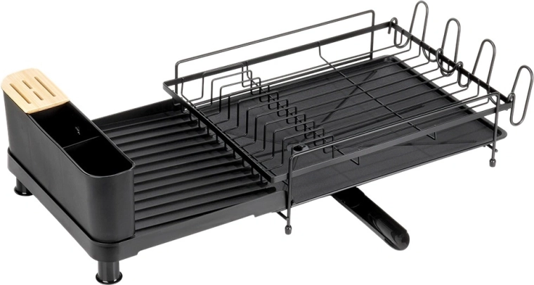 Trójkomorowy pojemnik na sztućce i bambusowy blok na noże