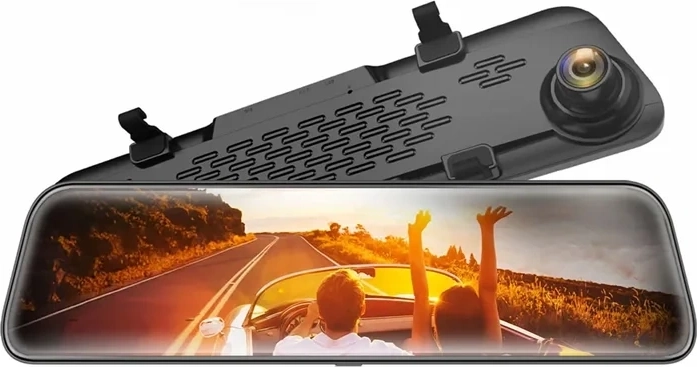 Kamera samochodowa w lusterku wstecznym WOLFBOX G840S 4K z GPS i kartą 32 GB