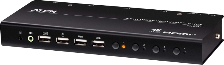 4-portowy przełącznik USB HDMI KVMP 4K
