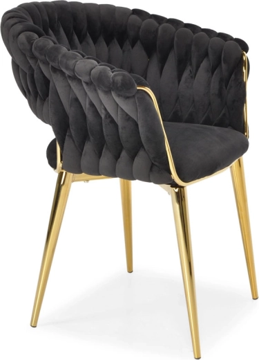 Luksusowy aksamit w głębokiej czerni