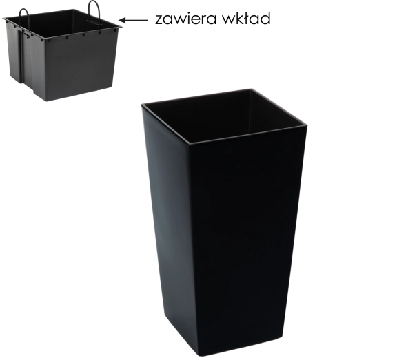 Wyjmowany wkład dla wygodnego sadzenia