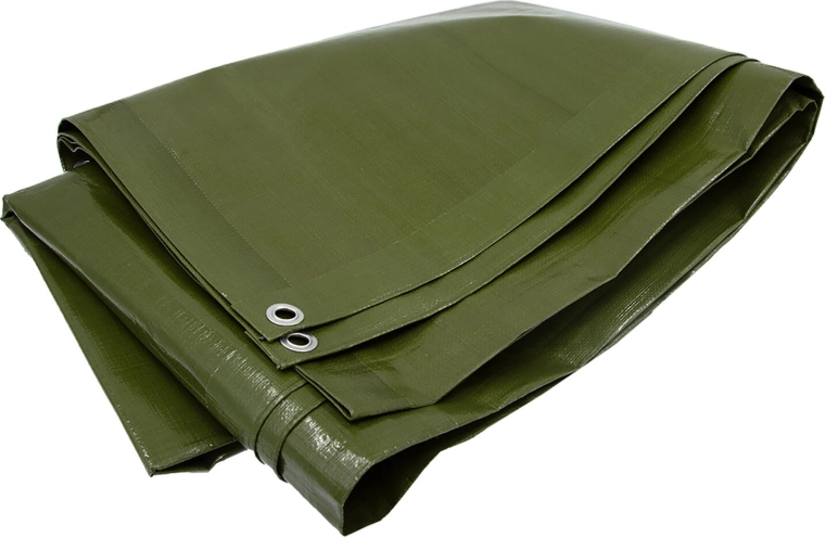 Plandeka z oczkami zielona 4 × 6 m 200 g/m²