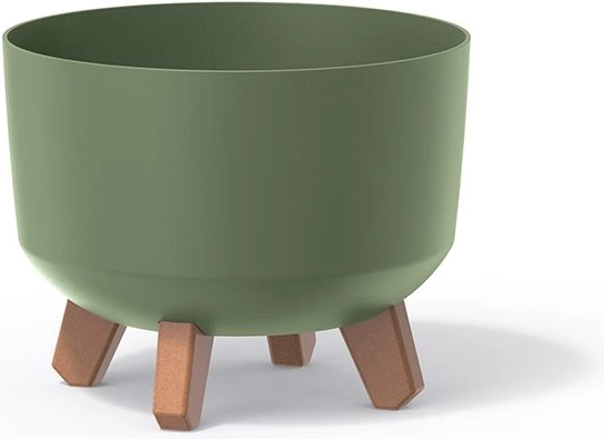Doniczka na nóżkach Gracia Standard 20 cm – ziemista zielona