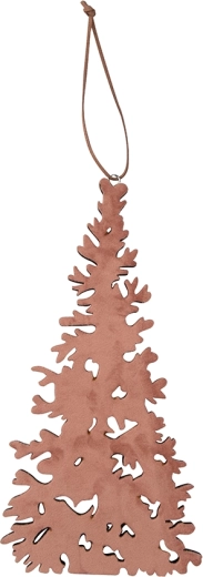 Drewniana dekoracja do zawieszenia w kształcie choinki 27 × 14 cm