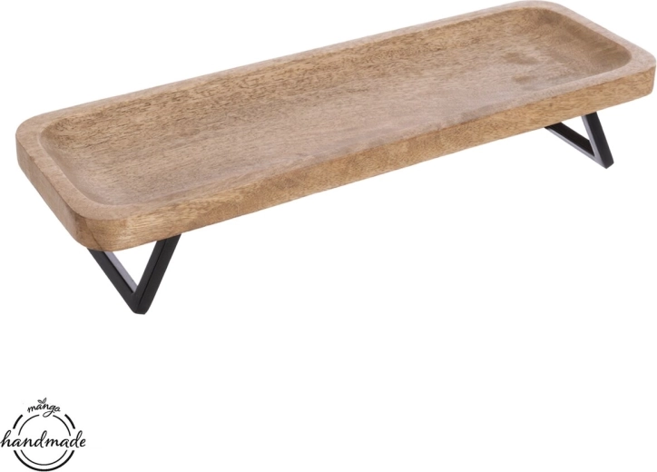 Taca Mango z drewna i metalu 46 × 16 cm