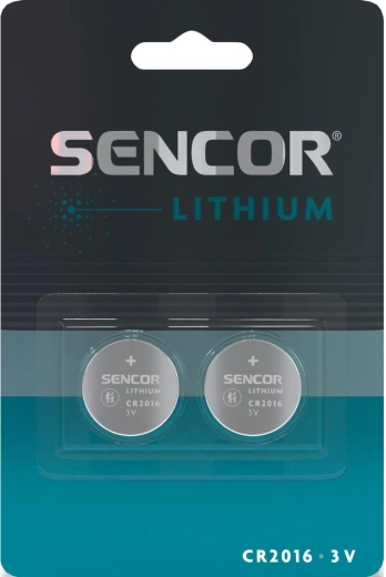 Sencor litowa bateria guzikowa CR2016 3 V, 2 szt.