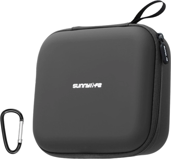 Skórzane etui Sunnylife z kieszenią z siatki dla DJI Neo 2, czarne