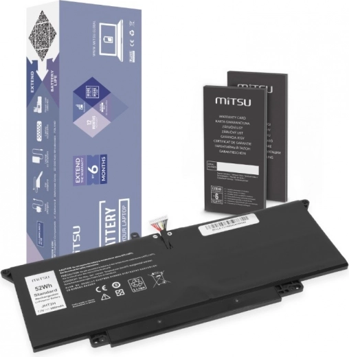 Bateria MITSU do Dell Latitude 7410 2‑w‑1 / 7310 2‑w‑1 (JHT2H), 6800 mAh, 52 Wh