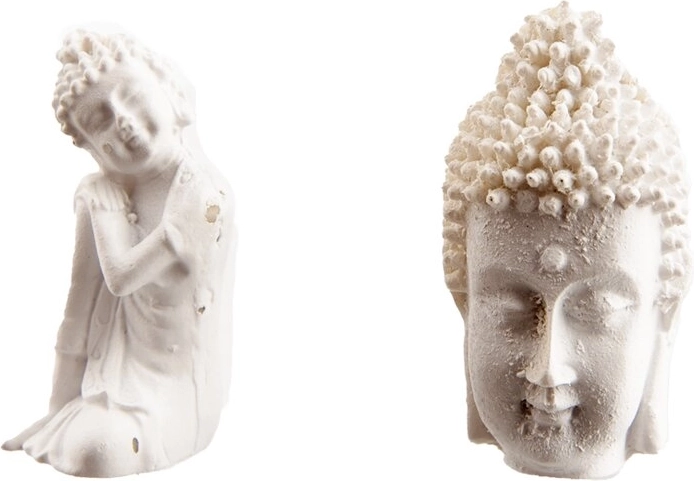 Ceramiczna figurka Buddy szara 3 × 3 × 5 cm (2 warianty)
