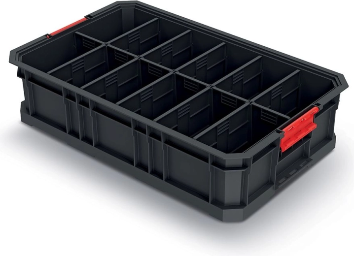 Modułowy pojemnik transportowy z przegrodami 520 × 327 × 125 mm