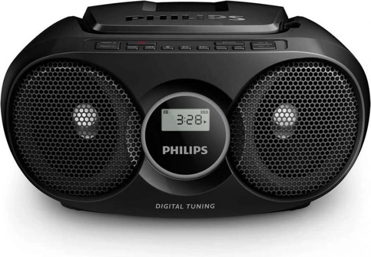 Przenośny radiomagnetofon CD PHILIPS AZ215B czarny