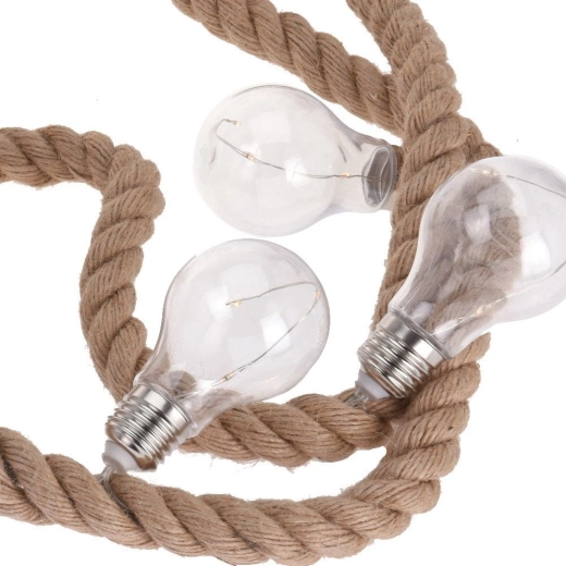 Ciepłe światło 30 LED w 10 przezroczystych żarówkach